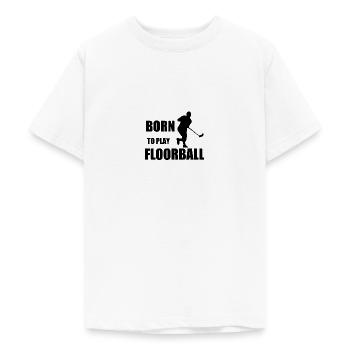 Floorball - Teenager T-Shirt - Weiß - Vorne - AI Model Teenager Male dark (155cm)