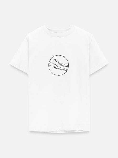simple mountain design - Teenager T-Shirt - Weiß