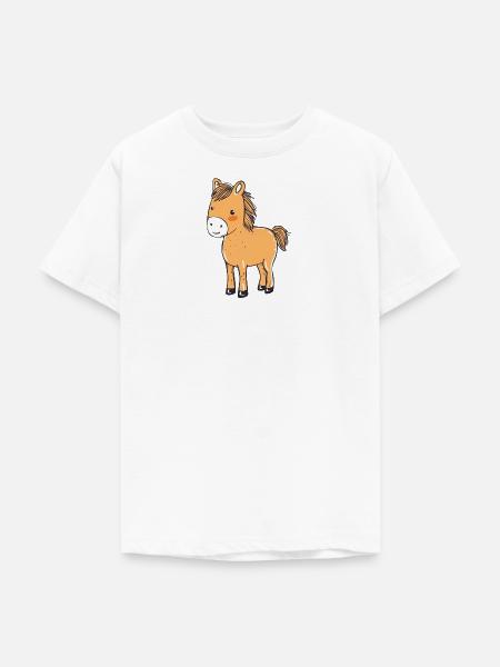 Pferd Hufe Reiter - Teenager T-Shirt - Weiß