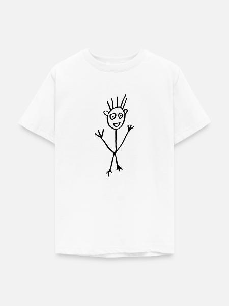 Stick männlich Zeichnung - Teenager T-Shirt - Weiß