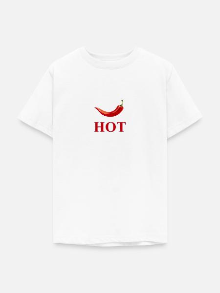 HOT Pepperoni - Teenager T-Shirt - Weiß