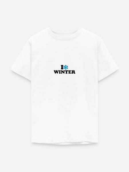 I love Winter - Teenager T-Shirt - Weiß