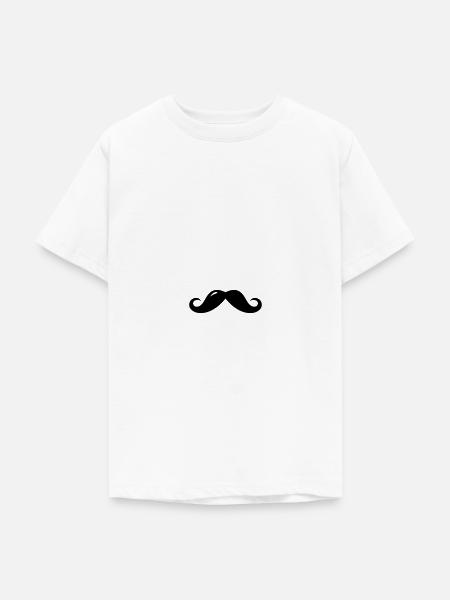 Schnurrbart - Teenager T-Shirt - Weiß