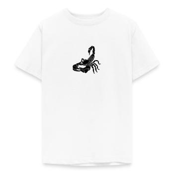 stylized scorpion - Teenage T-Shirt - white - Front - AI Model Teenager Male dark (155cm)