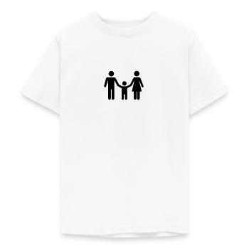 Famille - T-shirt Ado - blanc - Devant - AI Model Teenager Male dark (155cm)
