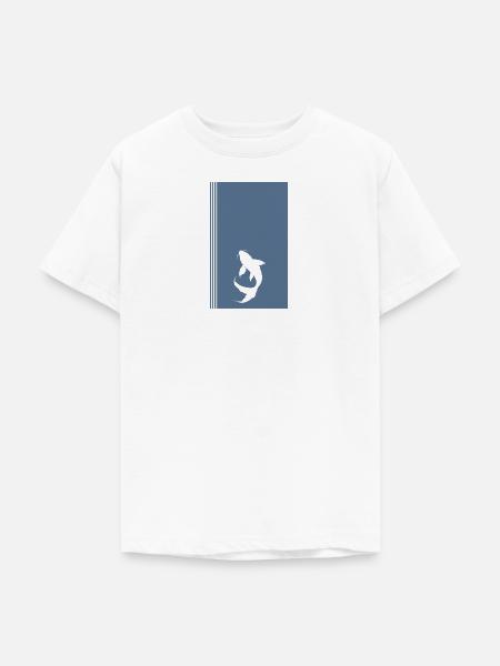 Koi Fisch Fischer - Teenager T-Shirt - Weiß