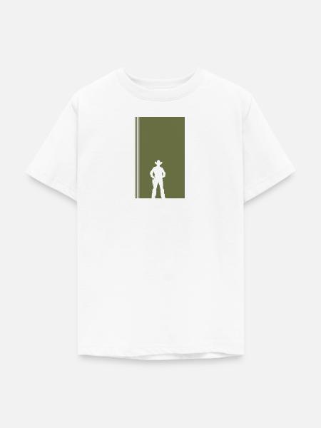 Western Sattel Reiter - Teenager T-Shirt - Weiß