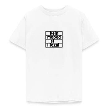 Kein Moped ist illegal - Teenager T-Shirt - Weiß - Vorne - AI Model Teenager Male dark (155cm)