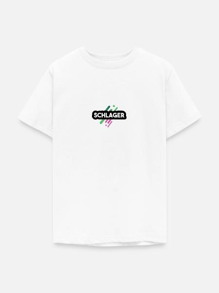 Schlager Font - Teenager T-Shirt - Weiß