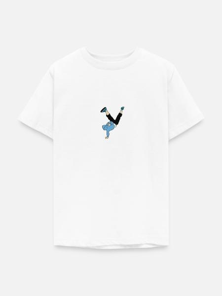 Breakdancer / Hip Hop - Teenager T-Shirt - Weiß