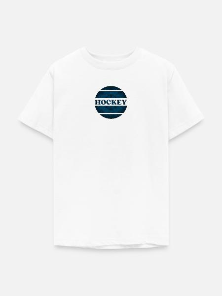 Hockey Explosion in blau - Teenager T-Shirt - Weiß
