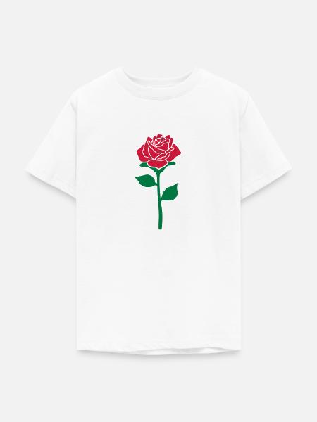 Rose - Teenager T-Shirt - Weiß