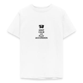 Akkordeon Akkordeonist Musik Musiker Musikerin - Teenager T-Shirt - Weiß - Vorne - AI Model Teenager Male dark (155cm)