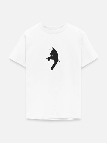 Witzige Katze in Tasche - Teenager T-Shirt - Weiß