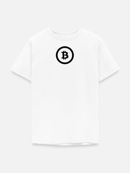 bitcoin-black-icon - Teenager T-Shirt - Weiß