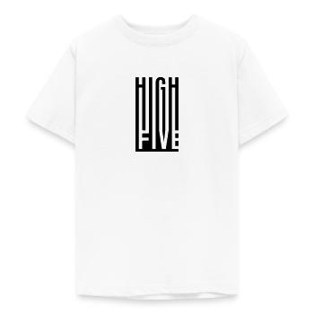 HIGH-FIVE. SCHLANKE HÄNDE. - Teenager T-Shirt - Weiß - Vorne - AI Model Teenager Male dark (155cm)