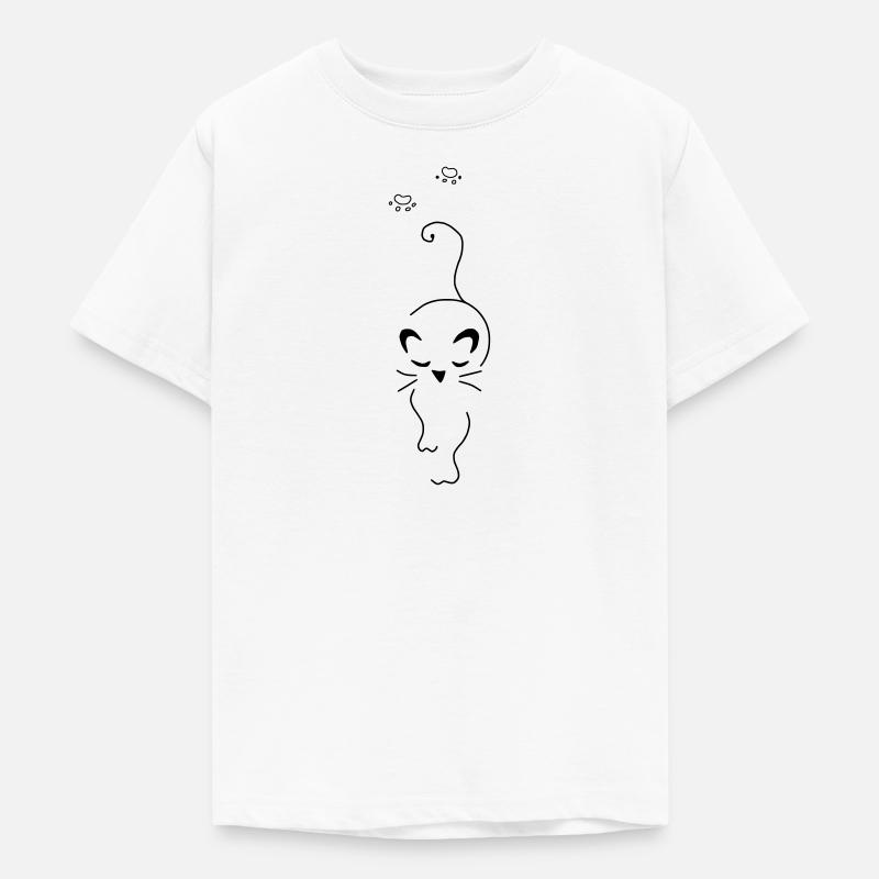 Chat - T-shirt Ado - blanc