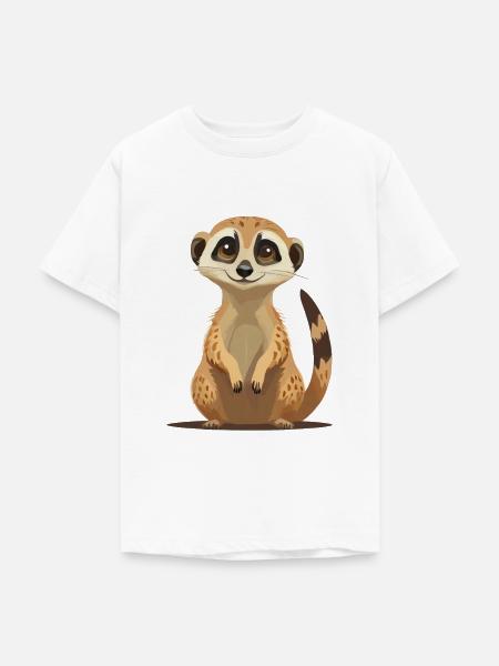 Erdmännchen - Teenager T-Shirt - Weiß