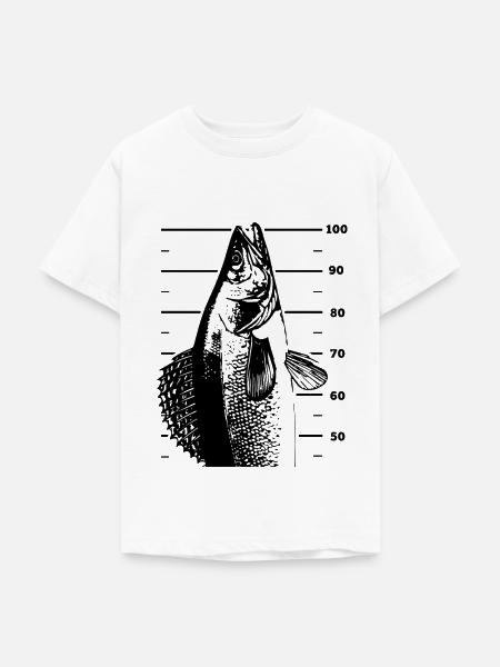 LetzterWurf Meter Zander Anglershirt - Teenager T-Shirt - Weiß
