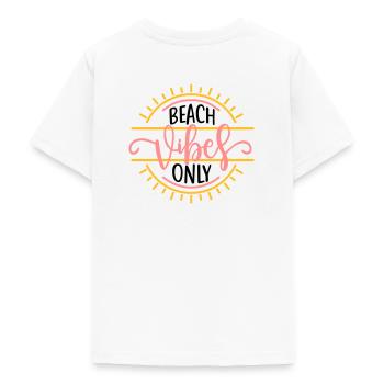ambiance de plage seulement - T-shirt Ado - blanc - Dos - AI Model Teenager Male dark (155cm)