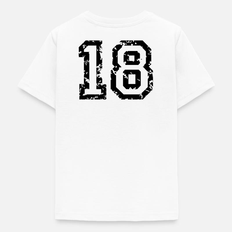 Le numéro dix-huit, - No. 18 (deux couleurs) blanc - T-shirt Ado - blanc