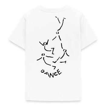 Danse Danse Danse - T-shirt Ado - blanc - Dos - AI Model Teenager Male dark (155cm)