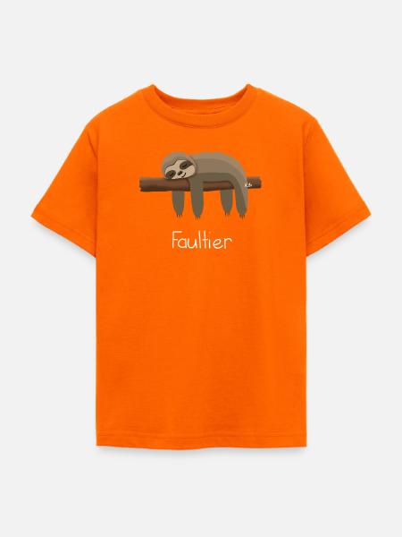 Faultier - Teenager T-Shirt - Orange