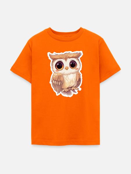Eule - Teenager T-Shirt - Orange