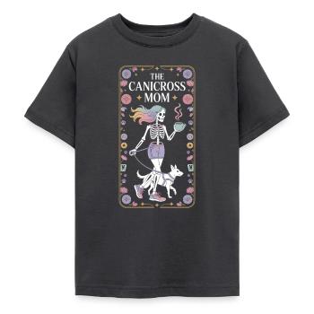 Canicross - Teenager T-Shirt - Dunkelgrau - Vorne - AI Model Teenager Male light (155cm)