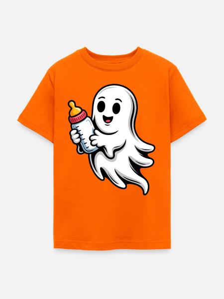 Kleiner Geist mit Fläschchen - Teenager T-Shirt - Orange