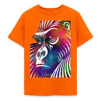 Porträt eines Gorilla - Teenager T-Shirt - Orange - Vorne - AI Model Teenager Male dark (155cm)
