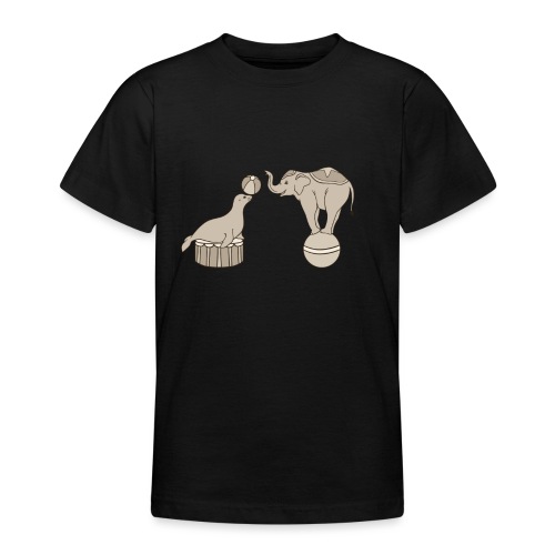 Circus elephant and seal - Teenage T-Shirt