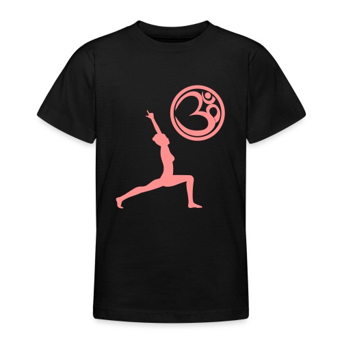 Der Held Yoga Asana Warrior mit OM Symbol Cool - Teenager T-Shirt
