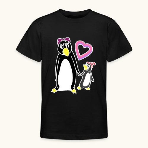 Śmieszne Pingwin Mama Babcia Prezent Pomysł Dzień Matki - Koszulka młodzieżowa