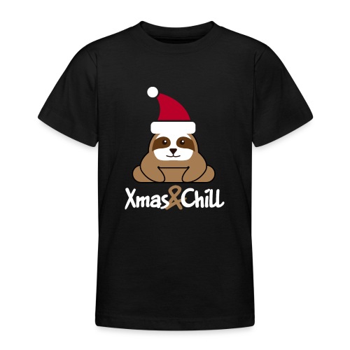 Faultier Weihnachten süß lustig Geschenk - Teenager T-Shirt