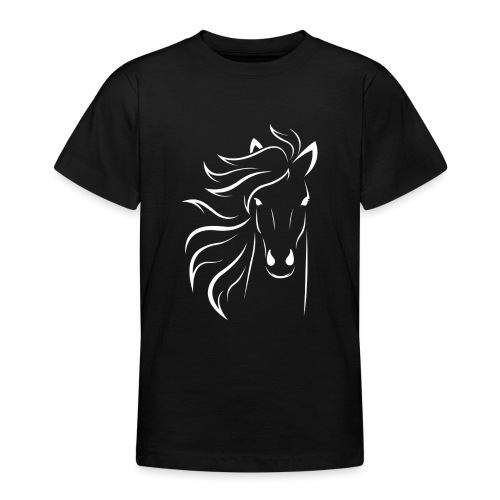 pferd silhouette - Teenager T-Shirt