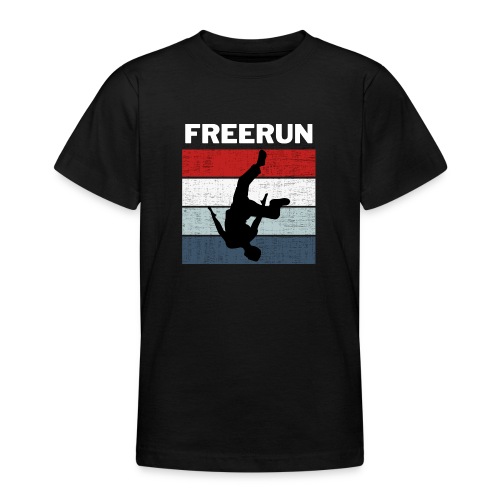 Freerun color cadeau parkour humour traceur - T-shirt Ado