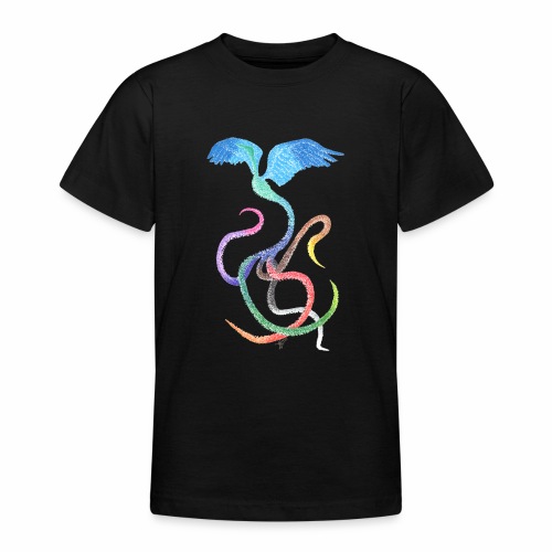 Gracious - Vogel-Regenbogen Himmel Tinte - Teenager T-Shirt