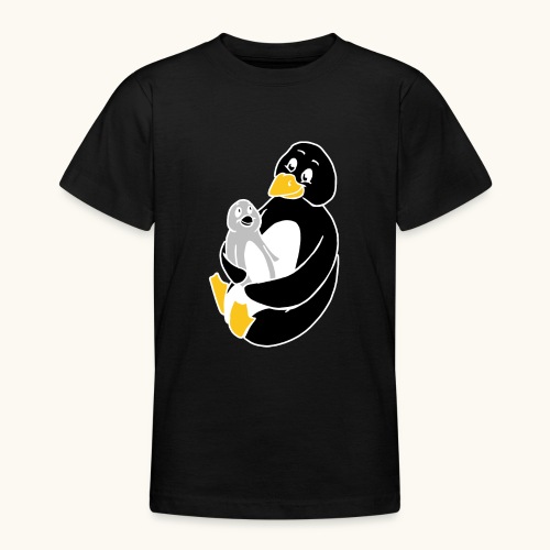 Śmieszne Pingwin Tata Prezent Idea Ojciec's Day Rodzice - Koszulka młodzieżowa