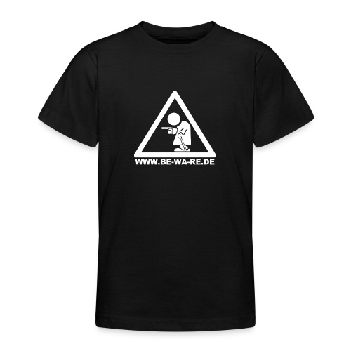 Rentner-Dreieck mit URL in weiß - Teenager T-Shirt