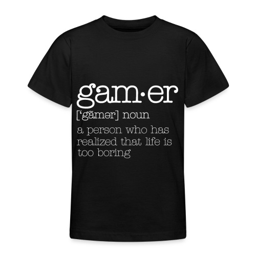 gamer Wörterbuch Beschreibung lustig - Teenager T-Shirt