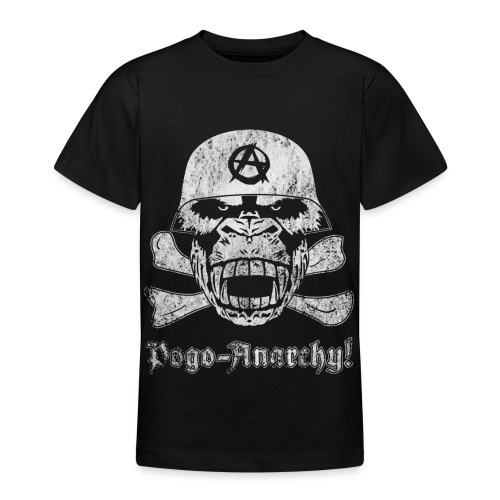 Gorilla-Skull Stahlhelm Pogo-Anarchy - Teenager T-Shirt