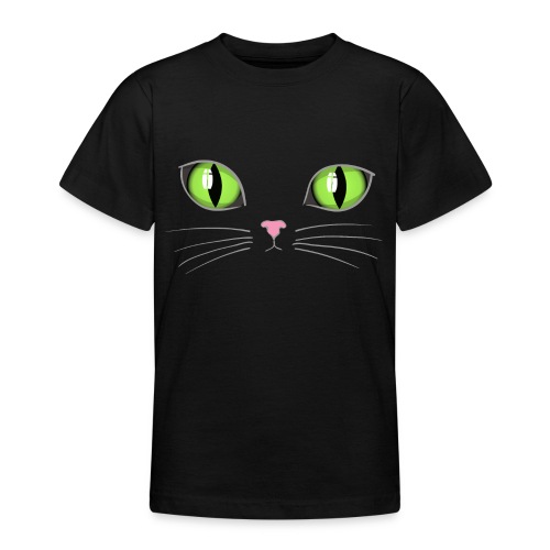 Yeux verts de chat - T-shirt Ado