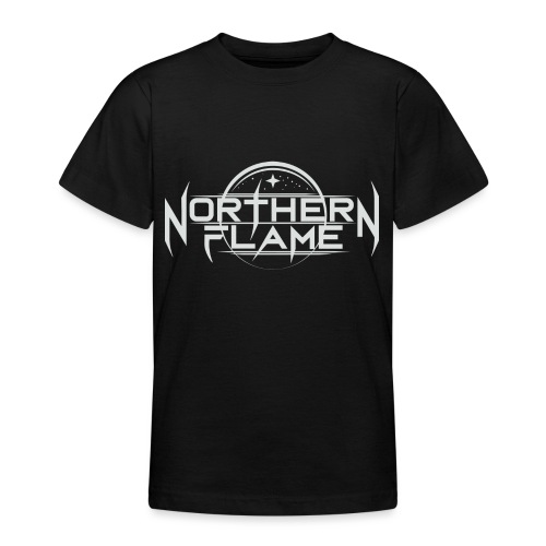 Northern Flame logo larger white - T-shirt tonåring