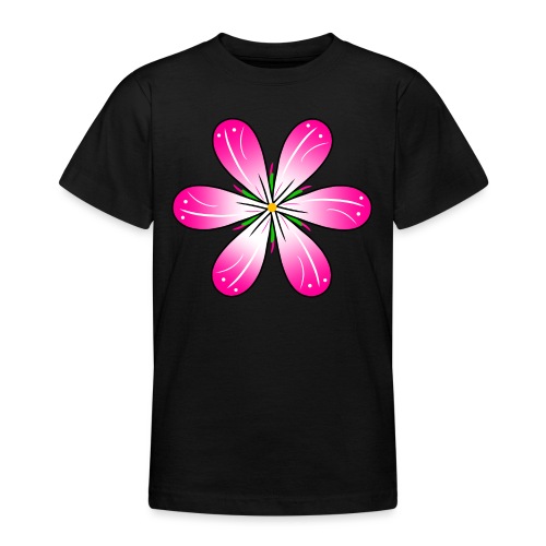 pinke Blüte Blumenmuster Blumenranke Blumenwiese - Teenager T-Shirt
