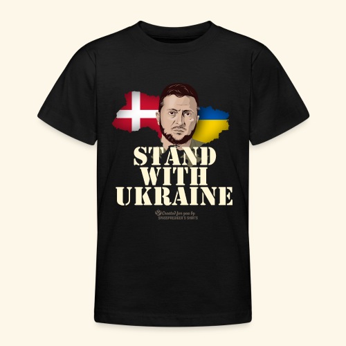 Ukraine Dänemark Unterstützer T-Shirt Design - Teenager T-Shirt