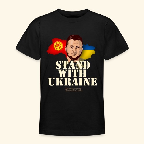 Ukraine Kirgisien Stand with Ukraine - Teenager T-Shirt