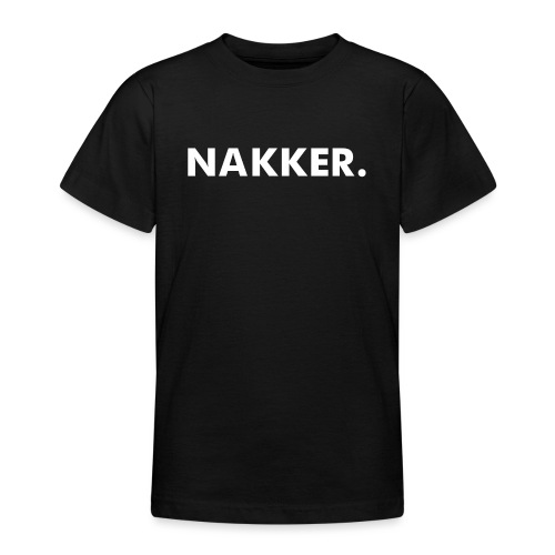 'Nakker' Zwart - Teenager T-shirt
