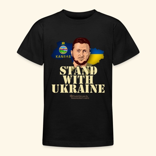 Ukraine Unterstützer Merch Kansas Selenskyj - Teenager T-Shirt