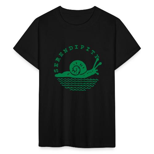 Serendipitous Snail - a logo for slow boating - Teenage T-Shirt